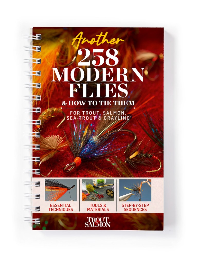 Book cover design for 'Another 258 Modern Flies & How to Tie Them'