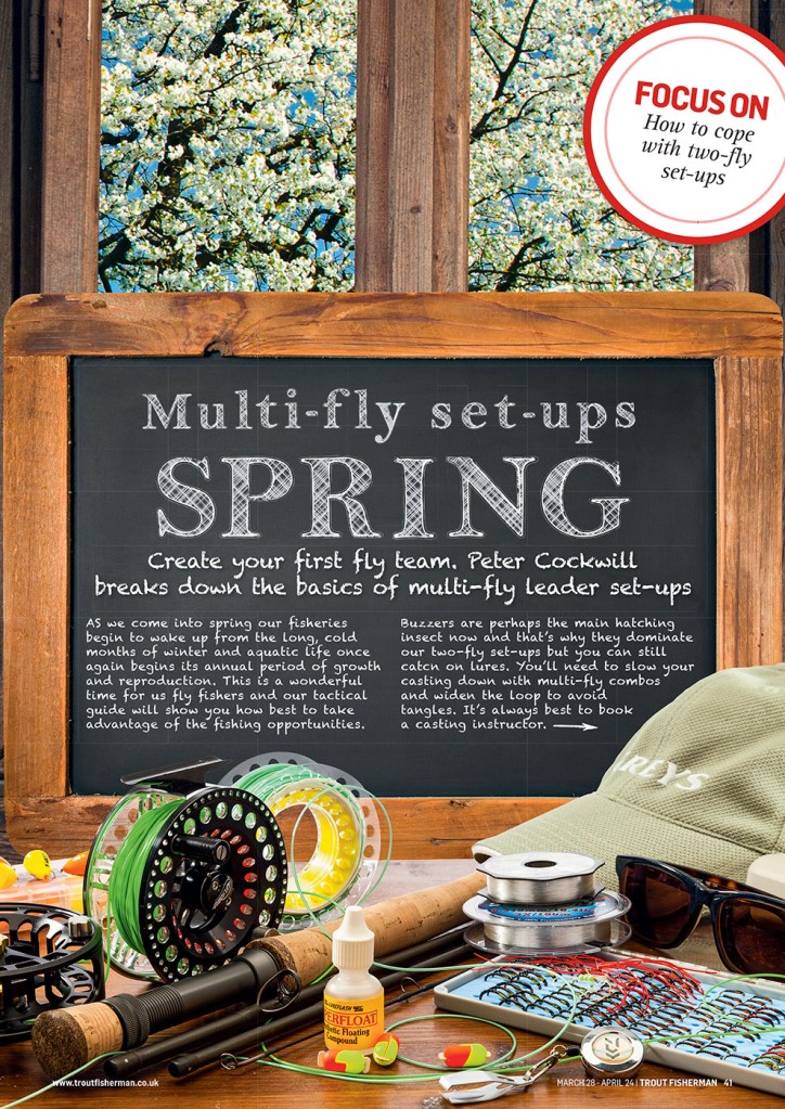"Multi-fly set-ups: Spring" seasonal opener editorial, Trout Fisherman